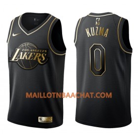 Maillot NBA Los Angeles Lakers Kyle Kuzma 0 Nike Noir Golden Edition Swingman - Homme